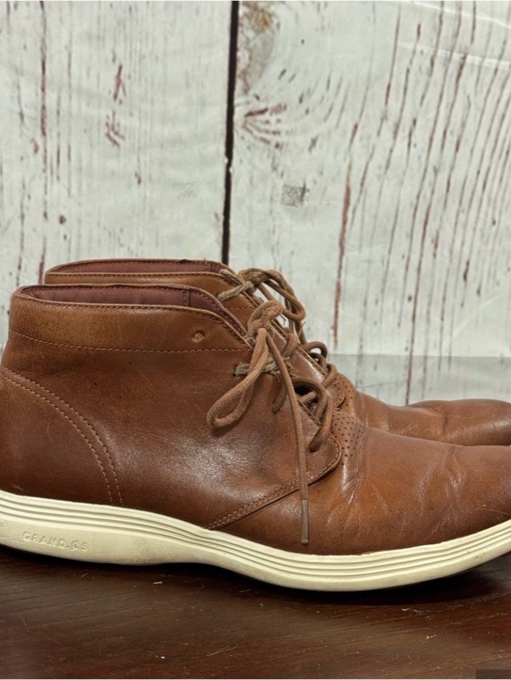 Cole Haan Grand OS Men’s Brown Leather Chukka Boots 9.5
